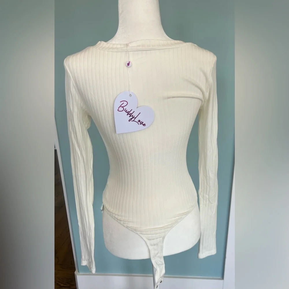 Buddy Love Size XS Holly Long Sleeve Button Up Bodysuit NWT - Picture 5 of 8